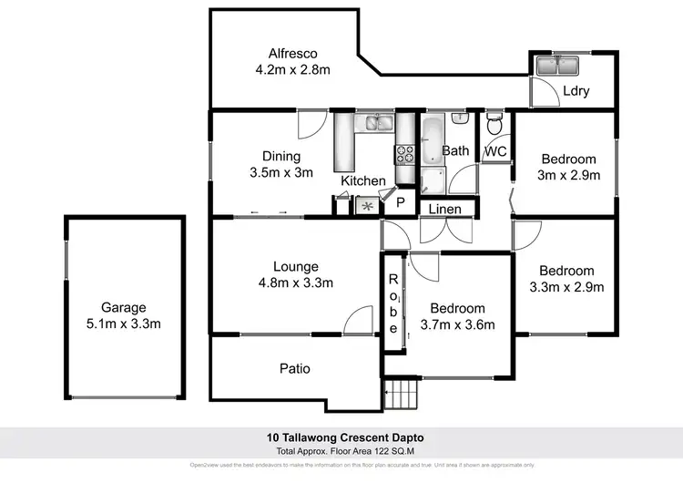 Floorplan of Homely house listing, 10 Tallawong Crescent, Dapto NSW 2530