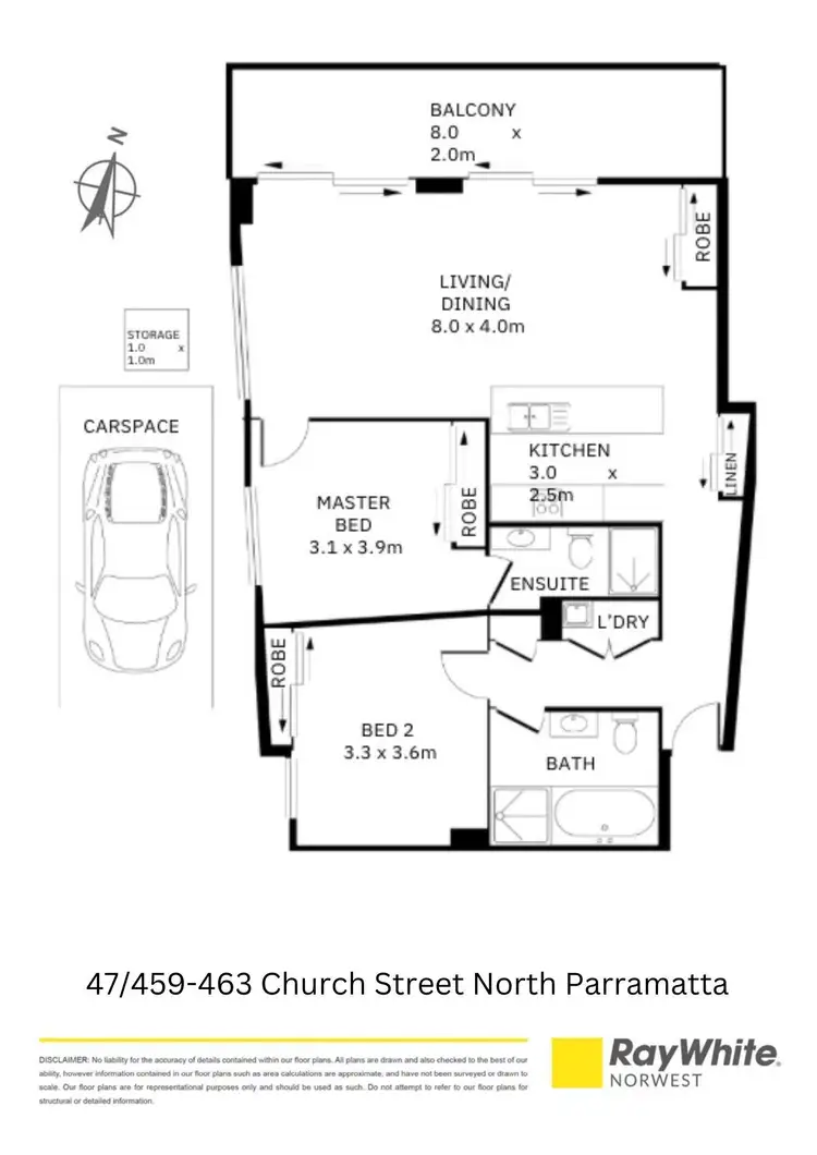 Floorplan of Homely apartment listing, 47/459-463 Church Street, Parramatta NSW 2150