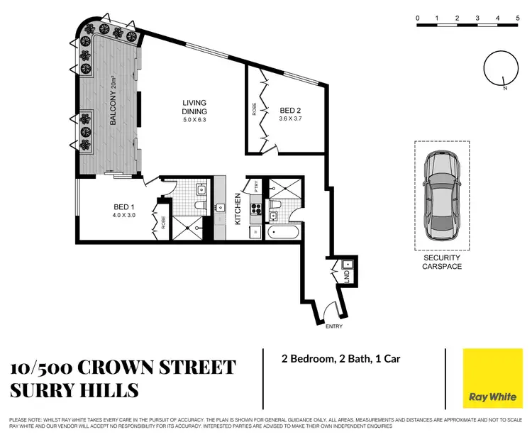 Floorplan of Homely apartment listing, 10/500 Crown Street, Surry Hills NSW 2010
