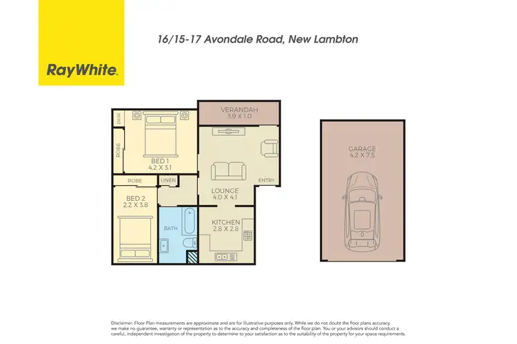 Floorplan of Homely apartment listing, 16/15-17 Avondale Road, New Lambton NSW 2305