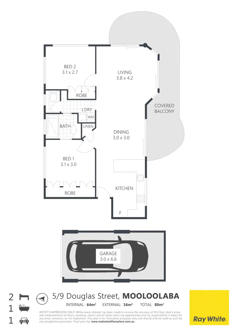 Floorplan of Homely unit listing, 5/9 Douglas Street, Mooloolaba QLD 4557