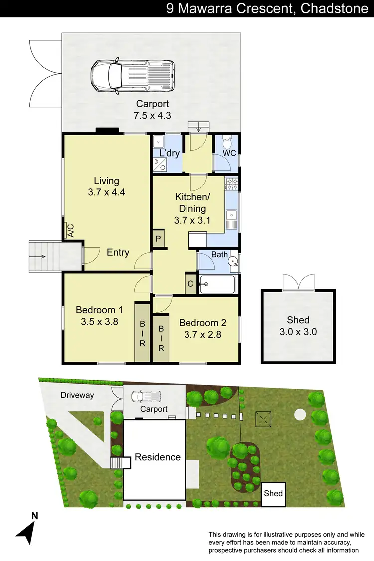 Floorplan of Homely house listing, 9 Mawarra Crescent, Chadstone VIC 3148
