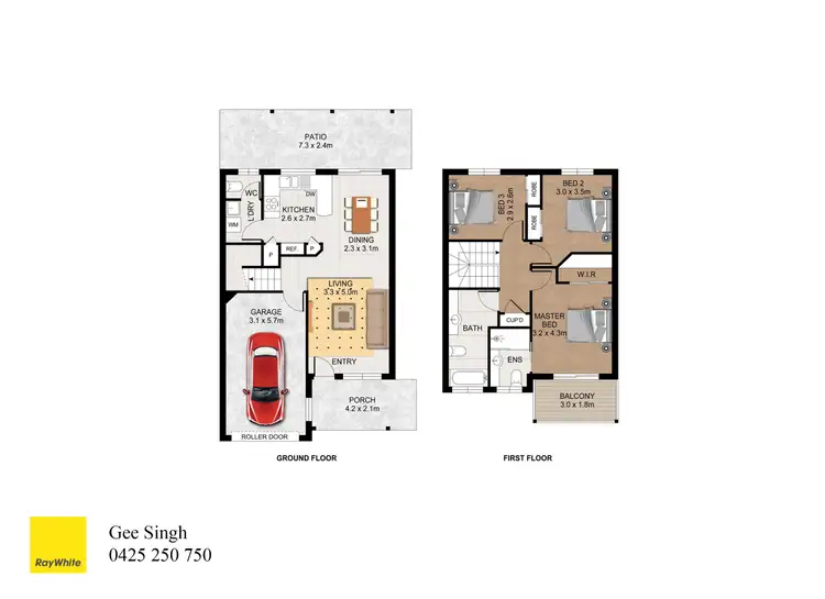 Floorplan of Homely townhouse listing, 27/75 outlook Place, Durack QLD 4077