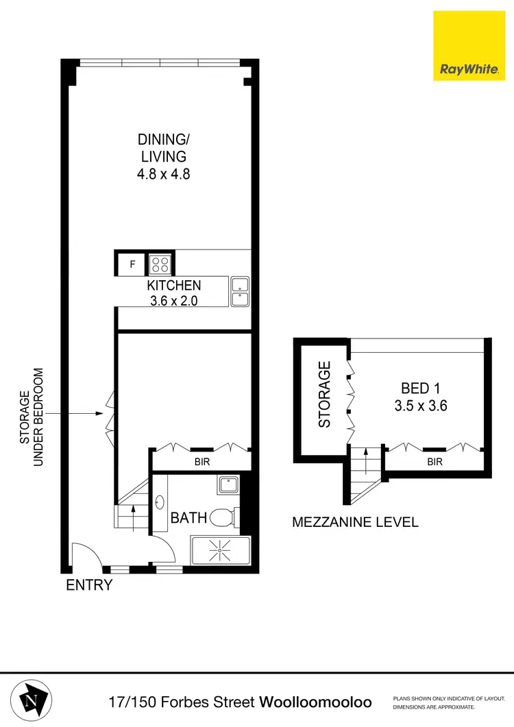 Floorplan of Homely apartment listing, 17/150-166 Forbes Street, Woolloomooloo NSW 2011