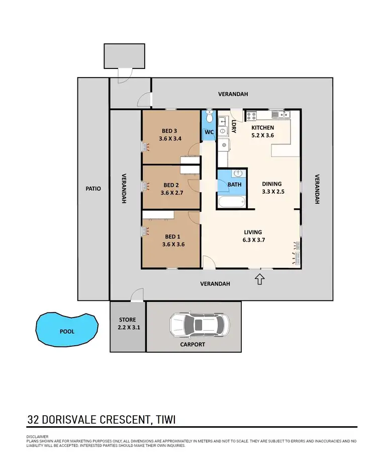 Floorplan of Homely house listing, 32 Dorisvale Crescent, Tiwi NT 810