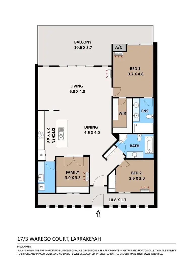 Floorplan of Homely apartment listing, 17/3 Warrego Court, Larrakeyah NT 820