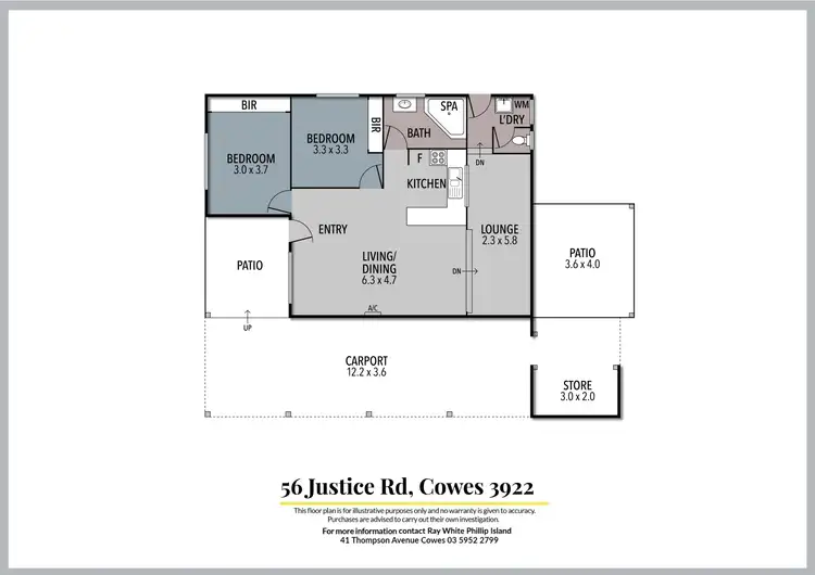 Floorplan of Homely house listing, 56 Justice Road, Cowes VIC 3922