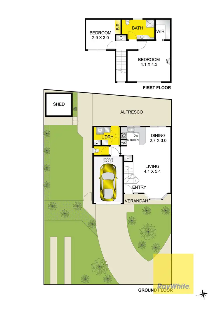 Floorplan of Homely townhouse listing, 3/36 Oberon Drive, Belmont VIC 3216