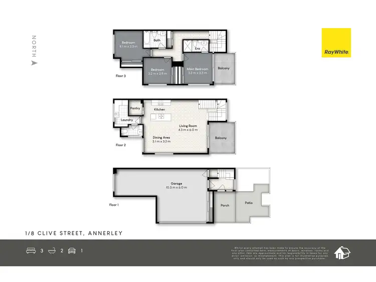 Floorplan of Homely townhouse listing, 1/8 Clive Street, Annerley QLD 4103