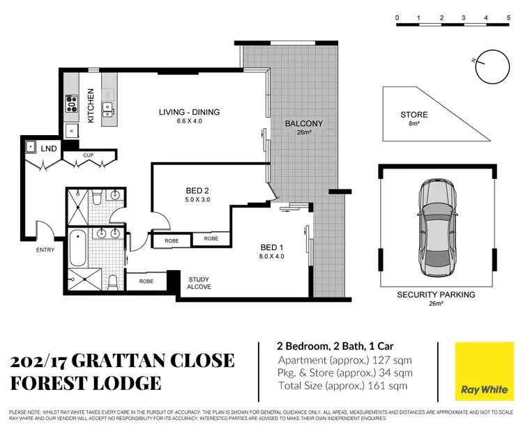 Floorplan of Homely apartment listing, 202/17 Grattan Close, Forest Lodge NSW 2037