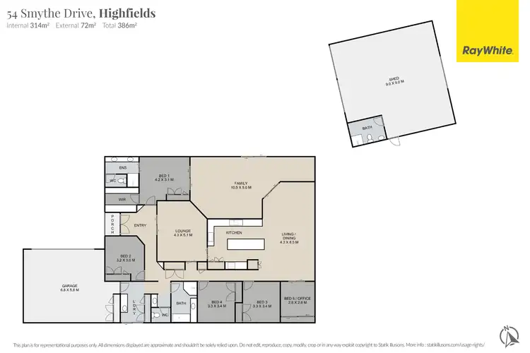 Floorplan of Homely house listing, 54 Smythe Drive, Highfields QLD 4352