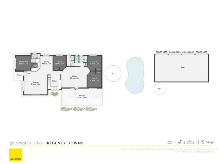 Floorplan of Homely house listing, 36 Wagtail Drive, Regency Downs QLD 4341