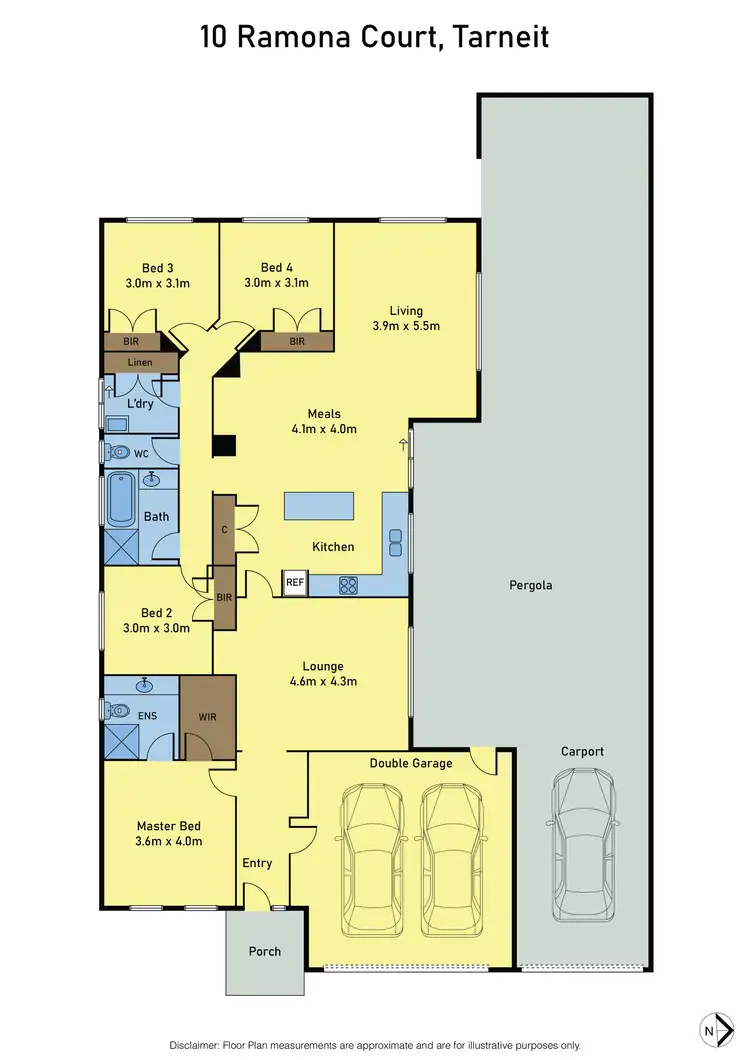 Floorplan of Homely house listing, 10 Ramona Court, Tarneit VIC 3029
