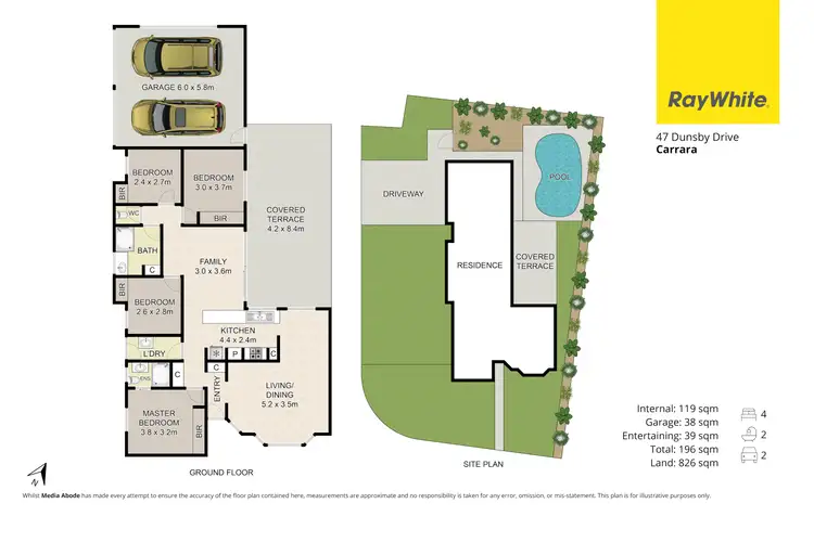 Floorplan of Homely house listing, 47 Dunsby Drive, Carrara QLD 4211