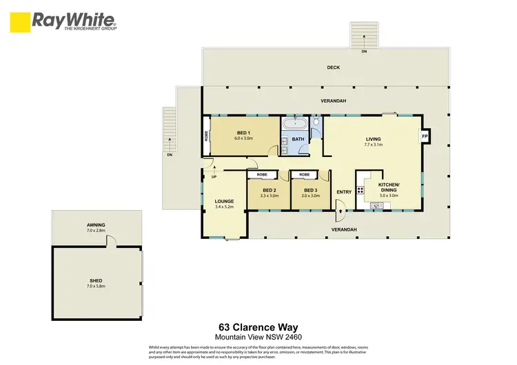 Floorplan of Homely house listing, 63 Clarence Way, Mountain View NSW 2460