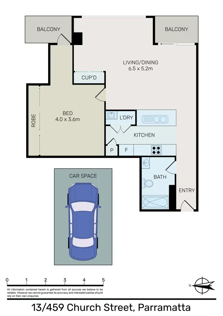Floorplan of Homely apartment listing, 13/459-463 Church Street, Parramatta NSW 2150