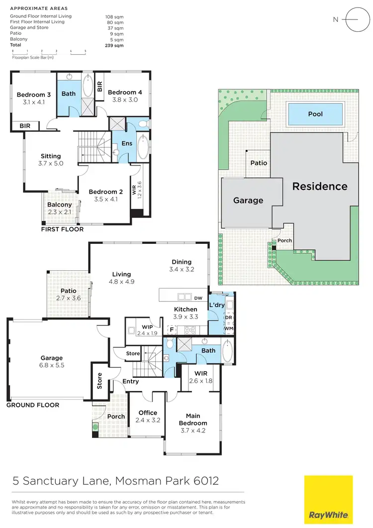 Floorplan of Homely house listing, 5 Sanctuary Lane, Mosman Park WA 6012