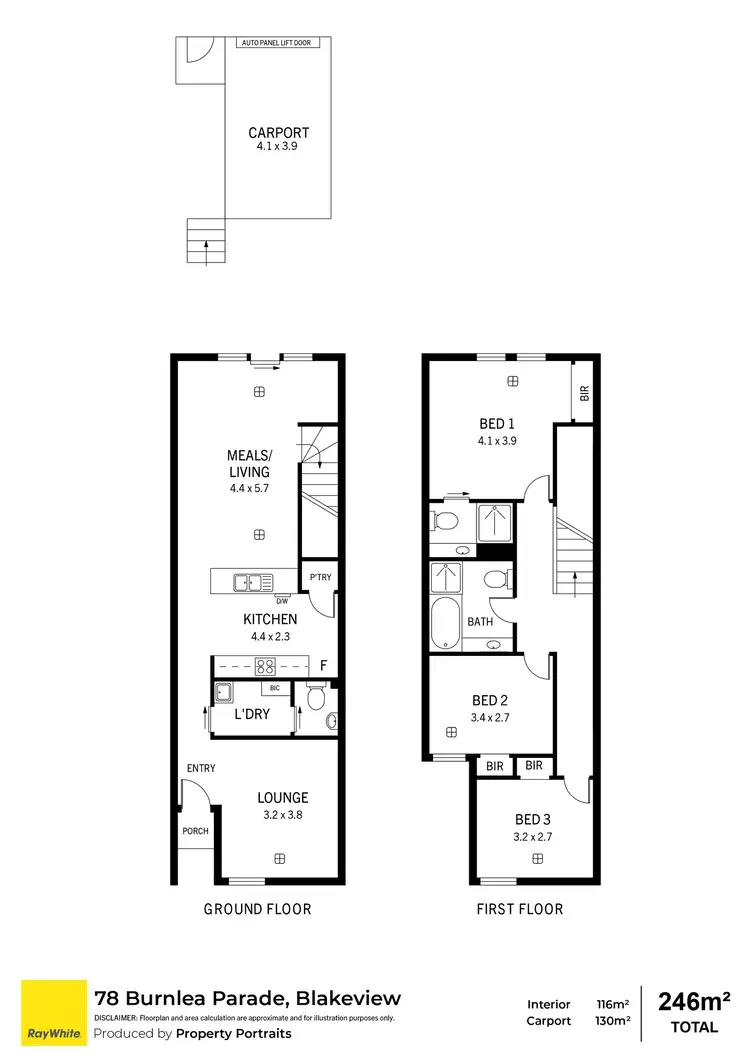 Floorplan of Homely townhouse listing, 78 Burnlea Parade, Blakeview SA 5114