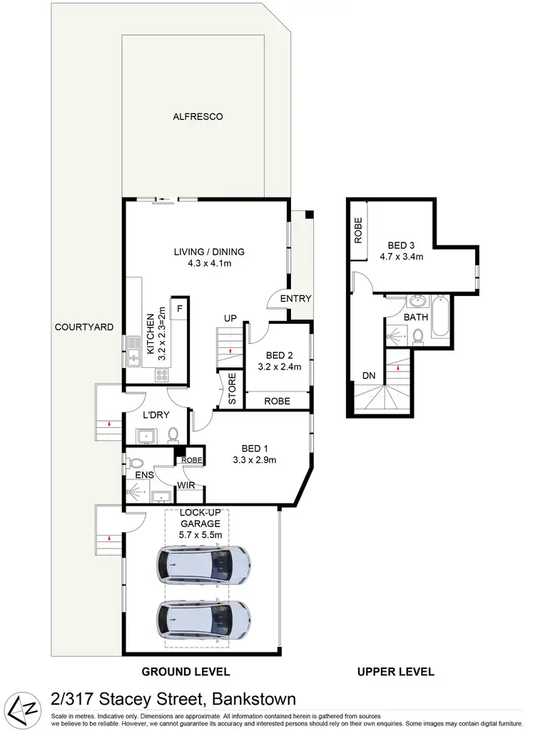 Floorplan of Homely townhouse listing, 2/317 Stacey Street, Bankstown NSW 2200
