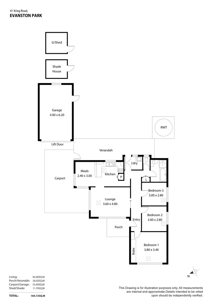 Floorplan of Homely house listing, 41 Krieg Road, Evanston Park SA 5116