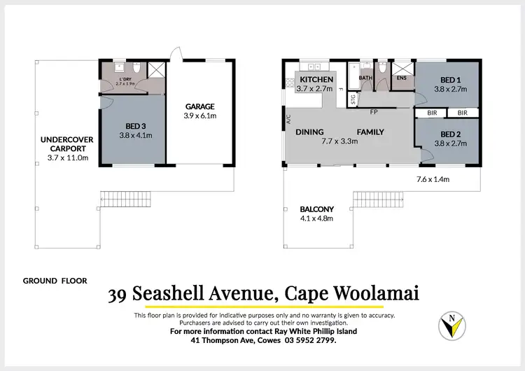 Floorplan of Homely house listing, 39 Seashell Avenue, Cape Woolamai VIC 3925