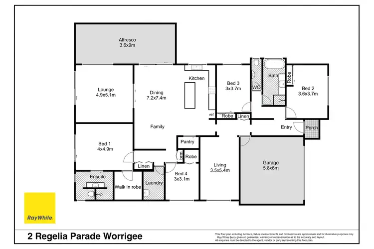 Floorplan of Homely house listing, 2 Regelia Parade, Worrigee NSW 2540