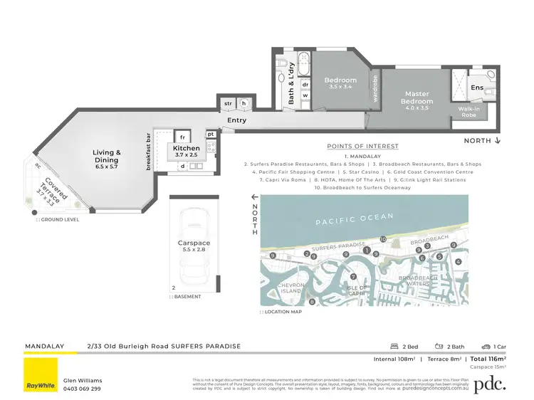 Floorplan of Homely apartment listing, 2/33 Old Burleigh Road, Surfers Paradise QLD 4217