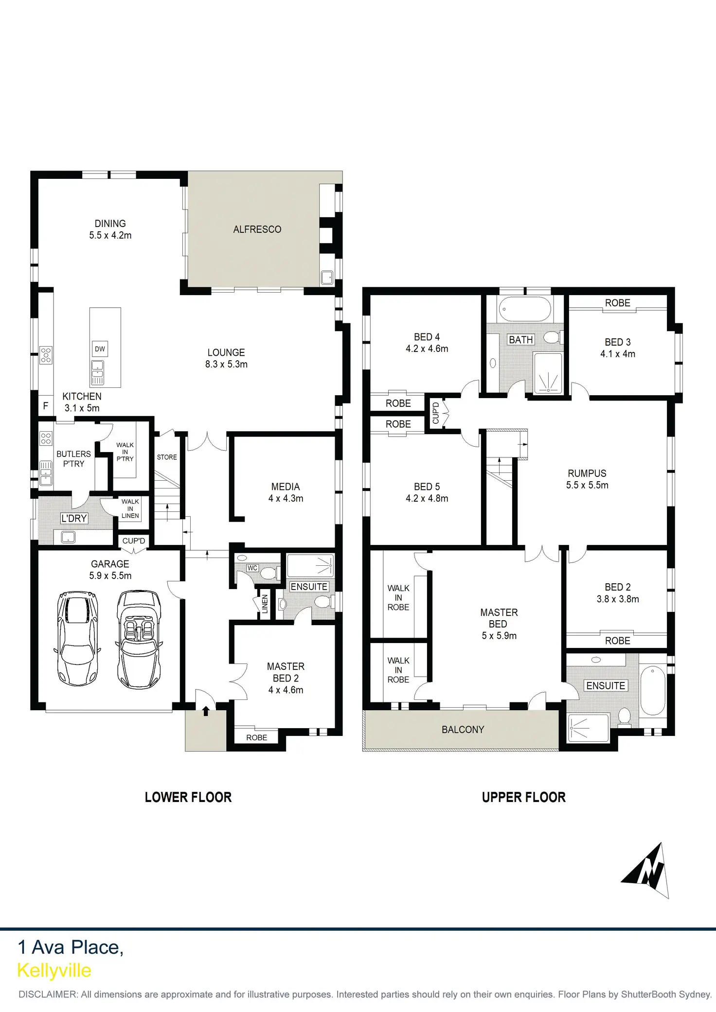 Floorplan of Homely house listing, 1 Ava Place, Kellyville NSW 2155
