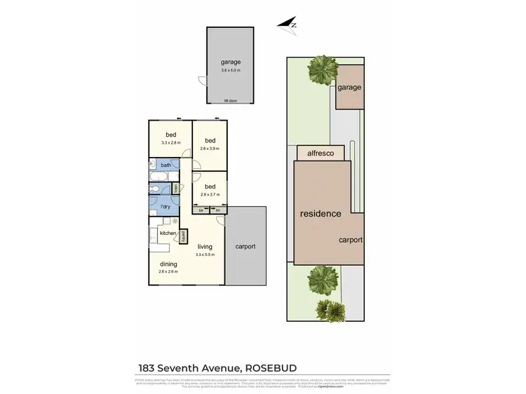 Floorplan of Homely house listing, 183 Seventh Avenue, Rosebud VIC 3939