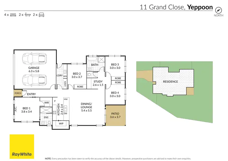 Floorplan of Homely house listing, 11 Grand Close, Yeppoon QLD 4703