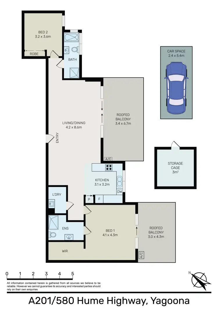 Floorplan of Homely unit listing, A201/580 Hume Highway, Yagoona NSW 2199