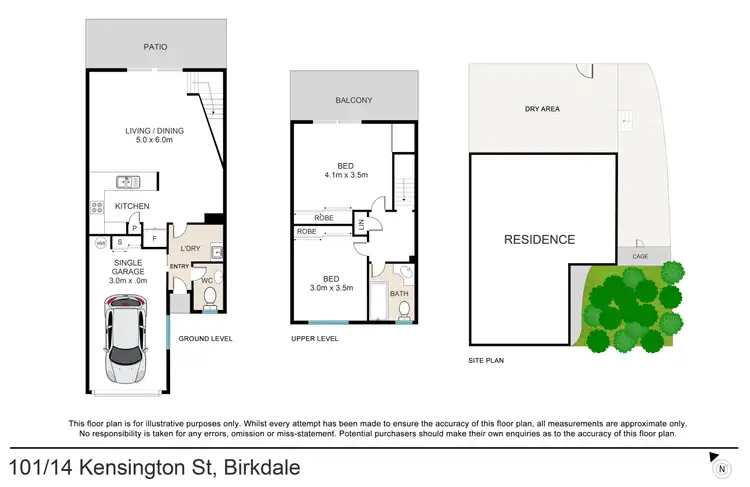 Floorplan of Homely townhouse listing, 101/14 Kensington Place, Birkdale QLD 4159