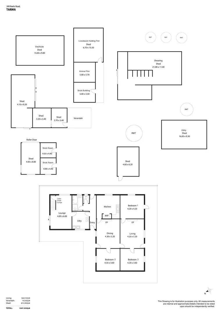 Floorplan of Homely other listing, 249 Roehr Road, Tarnma SA 5413