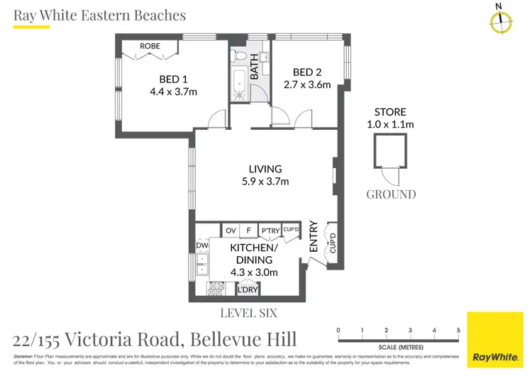 Floorplan of Homely apartment listing, 22/155 Victoria Road, Bellevue Hill NSW 2023
