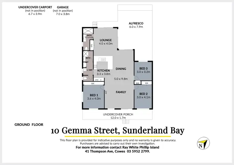 Floorplan of Homely house listing, 10 Gemma Street, Sunderland Bay VIC 3922