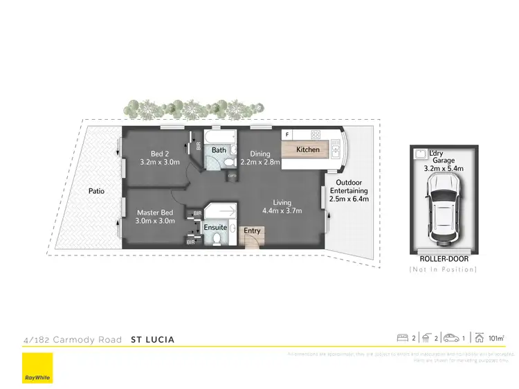 Floorplan of Homely apartment listing, 4/182 Carmody Road, St Lucia QLD 4067