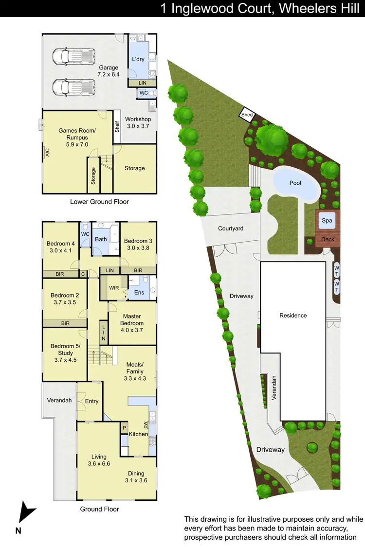 Floorplan of Homely house listing, 1 Inglewood Court, Wheelers Hill VIC 3150