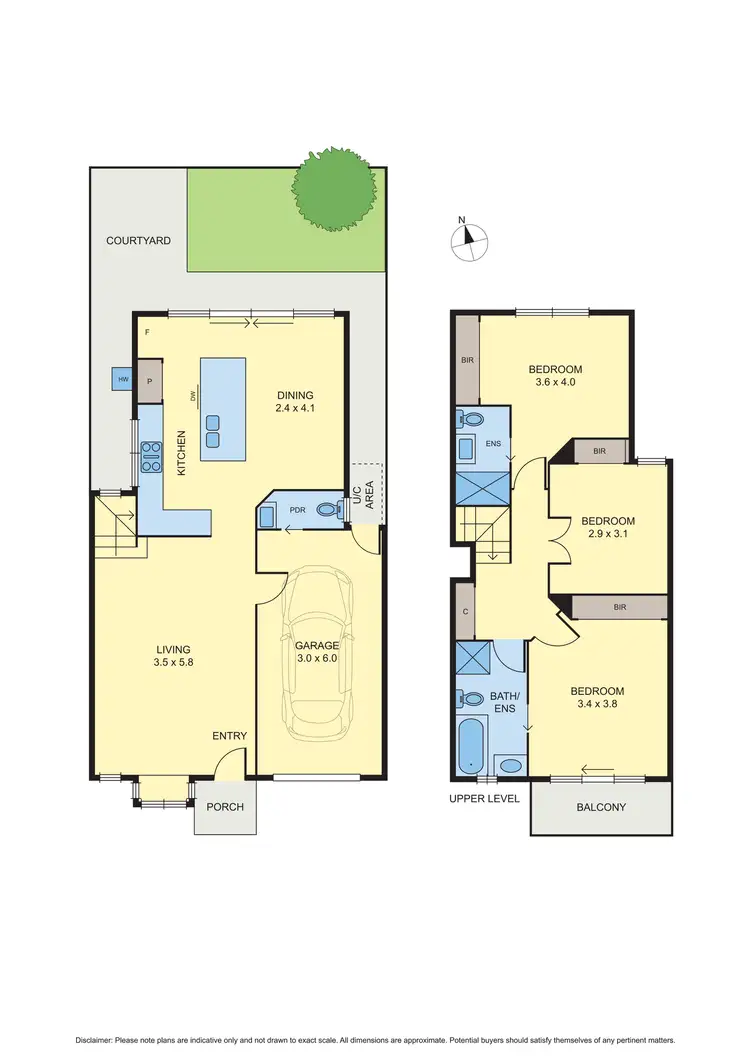 Floorplan of Homely townhouse listing, 2/123 Brunswick Road, Brunswick VIC 3056