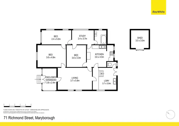 Floorplan of Homely house listing, 71 Richmond Street, Maryborough QLD 4650