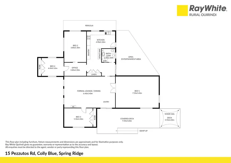 Floorplan of Homely house listing, 15 Pezzutos Road, Colly Blue, Spring Ridge NSW 2343