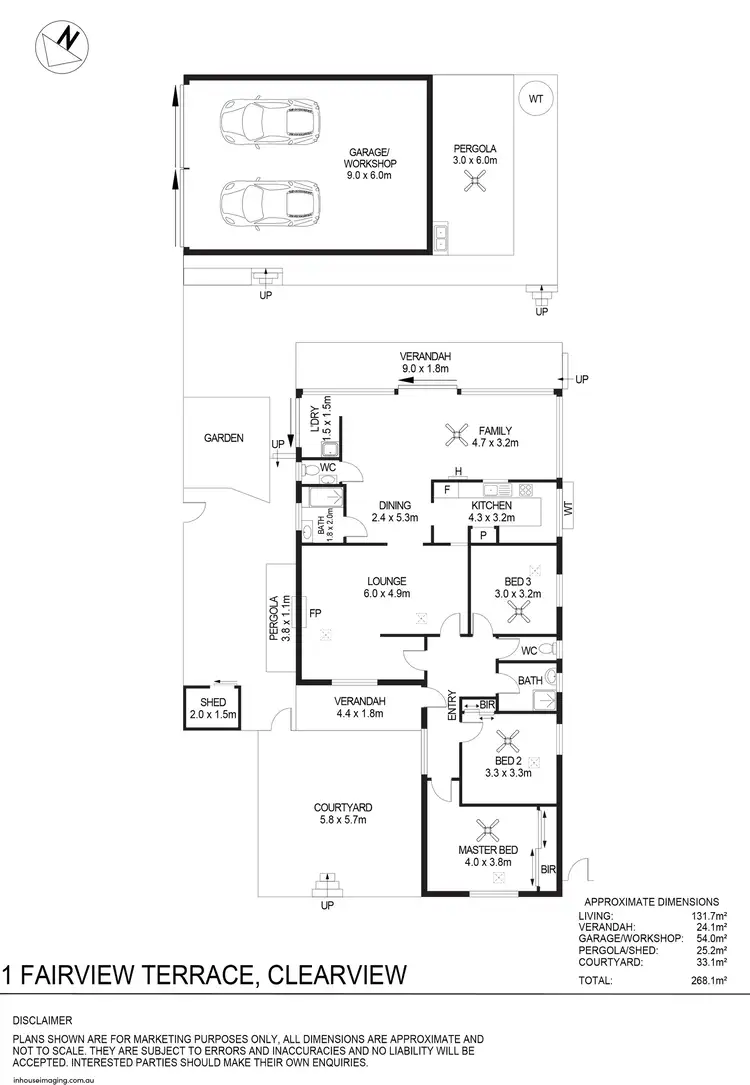 Floorplan of Homely house listing, 1 Fairview Terrace, Clearview SA 5085