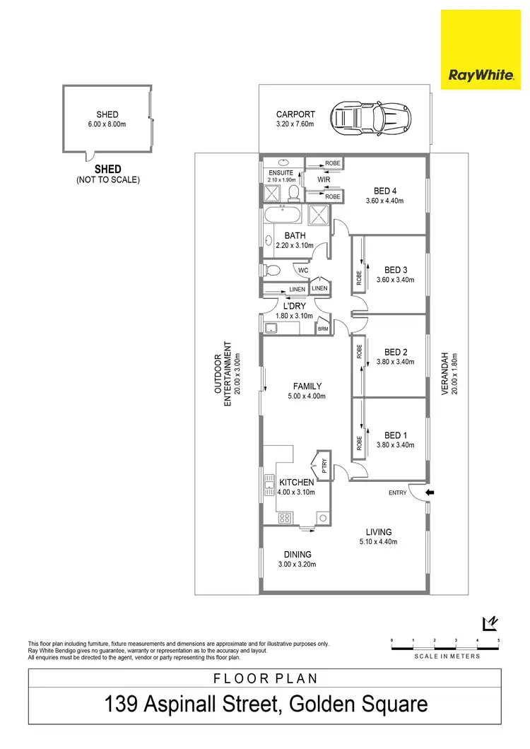 Floorplan of Homely house listing, 139 Aspinall Street, Golden Square VIC 3555