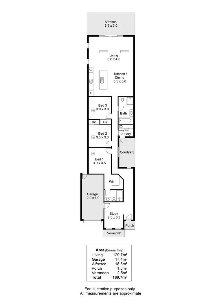Floorplan of Homely house listing, 6A Wellington Avenue, Parafield Gardens SA 5107