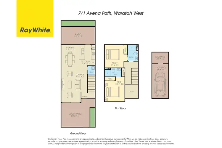 Floorplan of Homely townhouse listing, 7/1 Avena Path, Waratah West NSW 2298