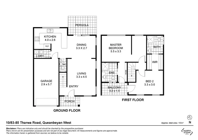 Floorplan of Homely townhouse listing, 10/83-85 Tharwa Road, Queanbeyan West NSW 2620