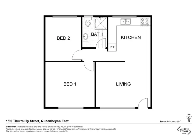 Floorplan of Homely unit listing, Unit 1/39 Thurralilly Street, Queanbeyan East NSW 2620