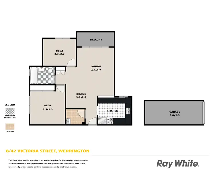 Floorplan of Homely unit listing, 8/42 Victoria Street, Werrington NSW 2747