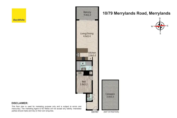 Floorplan of Homely unit listing, 10/79 Merrylands Road, Merrylands NSW 2160
