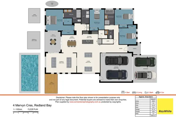 Floorplan of Homely house listing, 4 Mervyn Crescent, Redland Bay QLD 4165