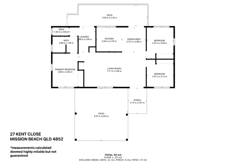 Floorplan of Homely house listing, 27 Kent Close, Mission Beach QLD 4852